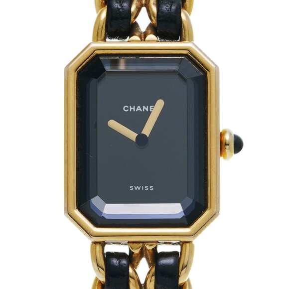 CHANEL Premiere M size H0001 Black/Noir Ladies Watches quartz Used Ginzo - Picture 1 of 5